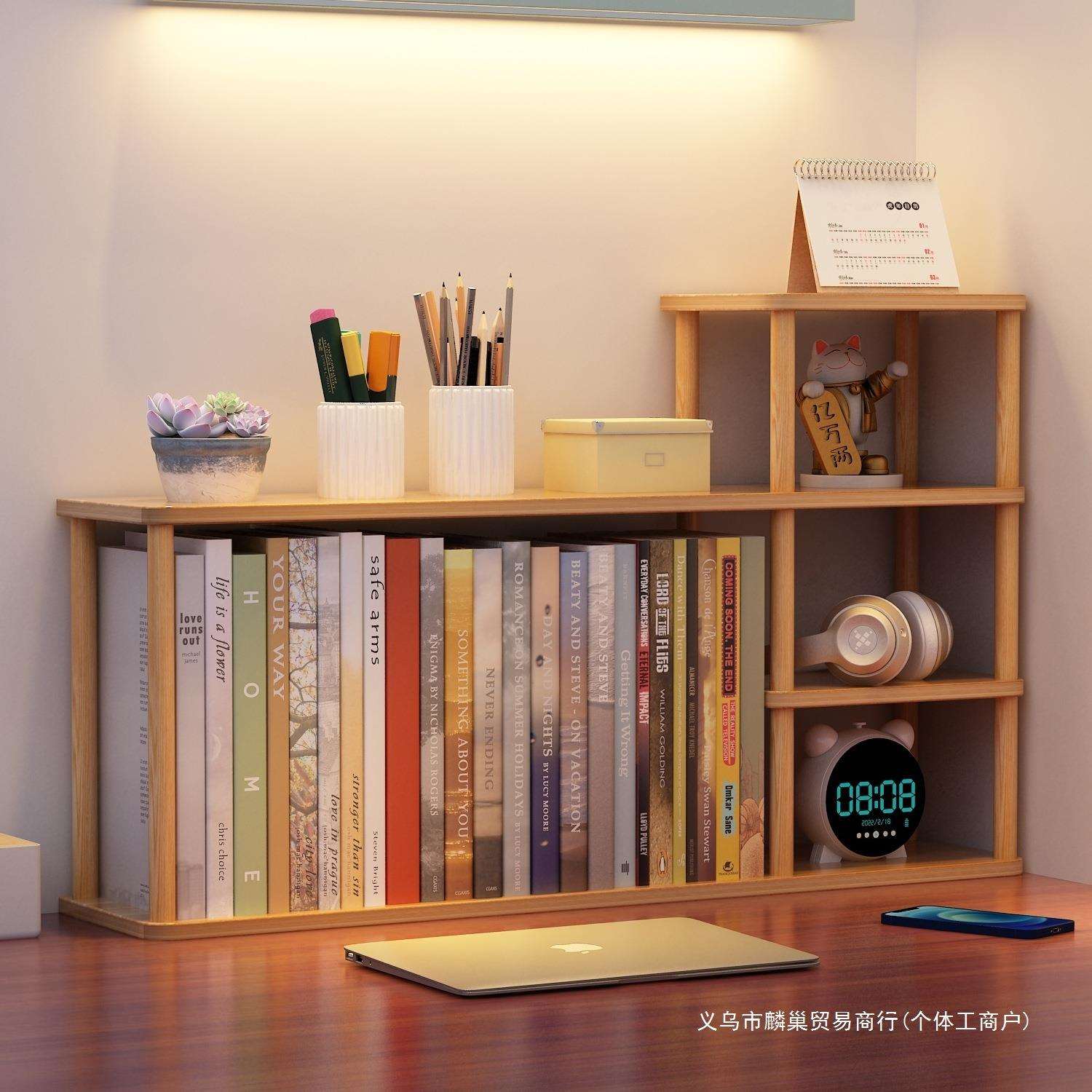 书桌上分层书架办公桌面多层置物架简易儿童储物学生收纳神器小型