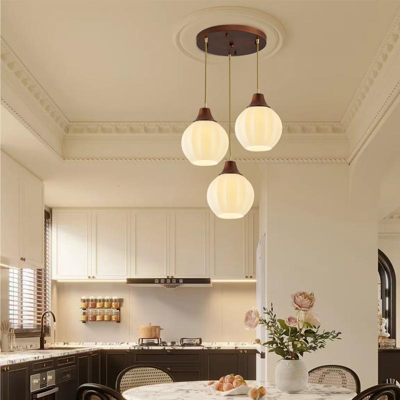 中古风全铜复古餐厅吊灯美式简约美式饭厅餐桌网红吧台民宿灯具