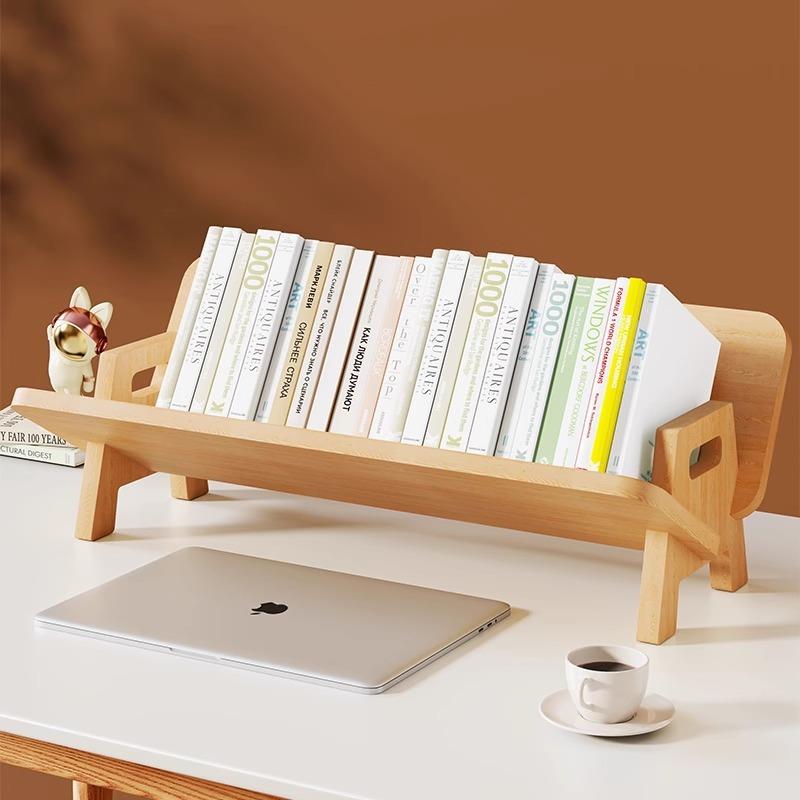 桌面书架学生小型储物书柜窗台简易收纳置物架办公室工位桌上立架