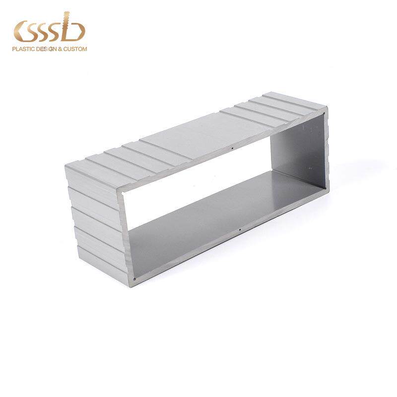 厂家源头工厂生产灰色pvc矩形方管异型材塑料挤塑型材