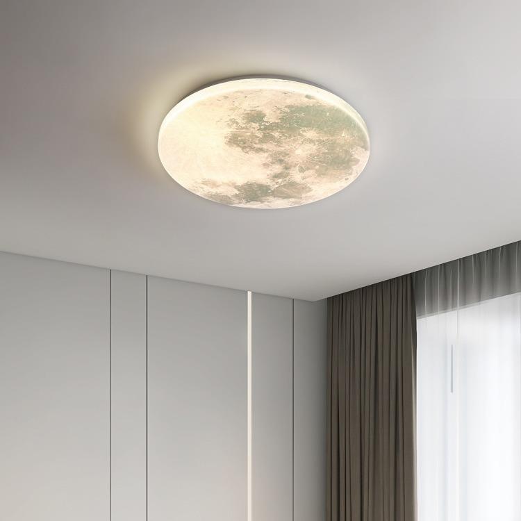 极简卧室吸顶灯现代简约大气创意仿真地球阳台过道护眼儿童房灯具