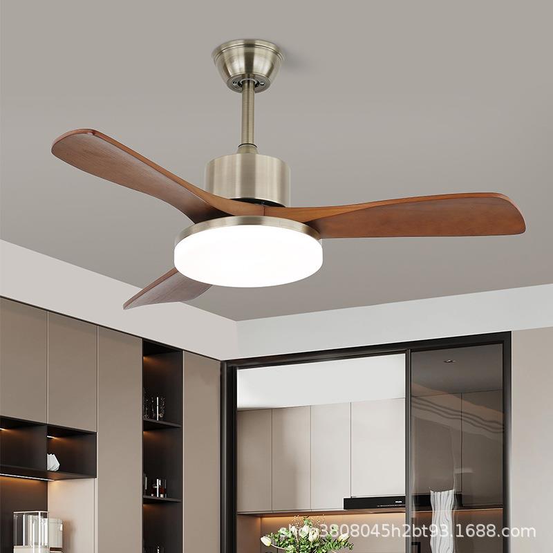 外贸爆款静音餐厅客厅风扇灯全光谱 吊扇灯节能客厅商用风扇吊灯