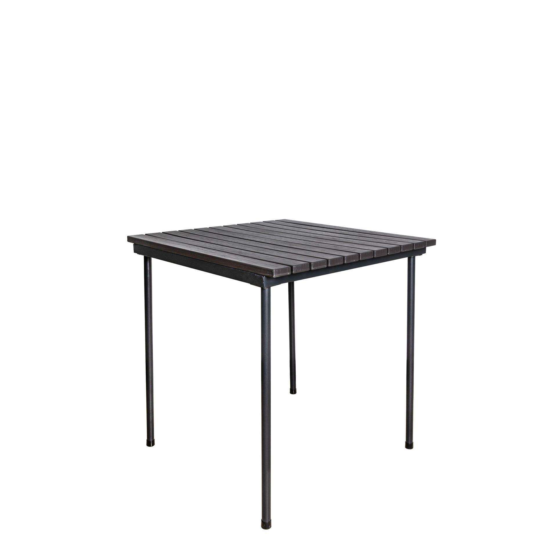 塑料仿藤条桌子 户外防水轻便折叠桌 简易安装塑料方桌 70*70cm