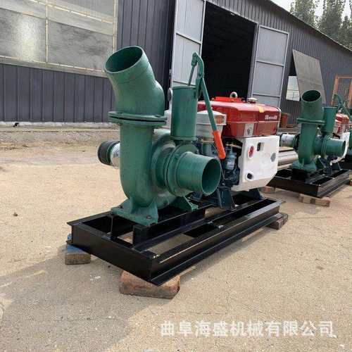 移动式6寸抽吸水泵 工程排水柴油抽水泵 15马力电启动柴油抽水泵