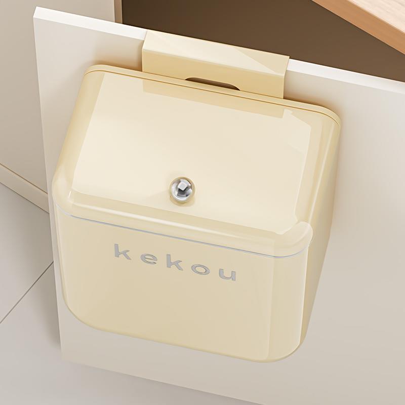 卫生间厕所客厅用厨余挂式收纳桶厨房壁挂垃圾桶带盖家用纸篓翻盖