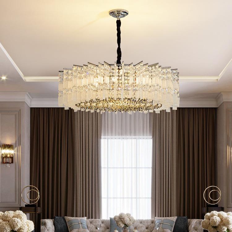轻奢水晶吊灯客厅卧室餐厅大气现代简约别墅艺术高档圆形豪华灯具