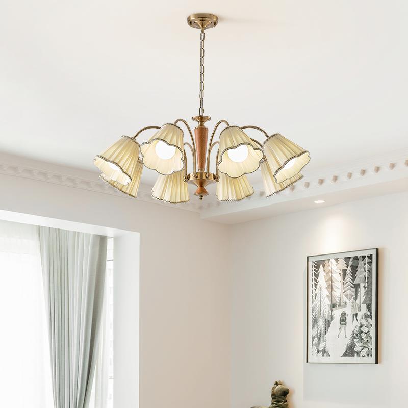 2024新款法式客厅吊灯卧室餐厅吊灯轻奢复古美式网红中古装饰灯具