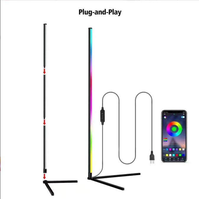 LED墙角灯rgb氛围落地灯拆装拼接网红灯落地灯幻彩落地灯