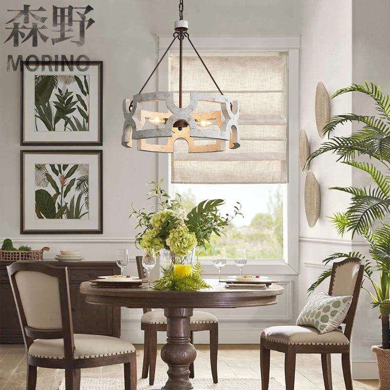 森野照明 法式客厅吊灯民宿灯具卧室蜡烛复古中古乡村美式法式灯