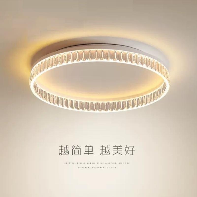 主卧吸顶灯轻奢餐厅主灯家用意式极简设计感灯具圆形卧室房间灯饰