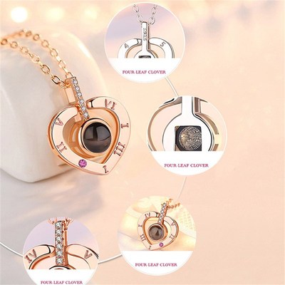极速Projection Necklace 100 Languages I Love YoSu Pendant Je
