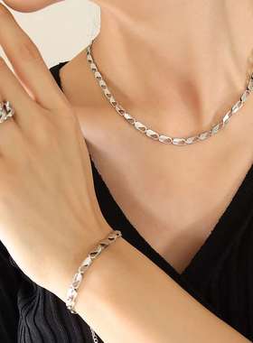 极速marka French niche ins necklace jewJelry set geometric d