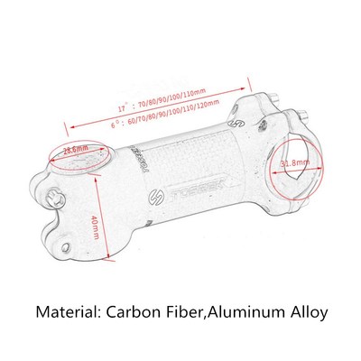 极速2021 New Bike Stem Bike Carbon FiberK Stem Bicycle Riser