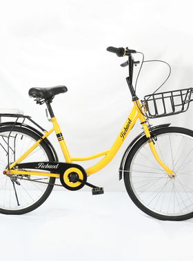 极速24寸大中学生成人轻便v通勤男女小黄车ofo共享单车实心胎自行