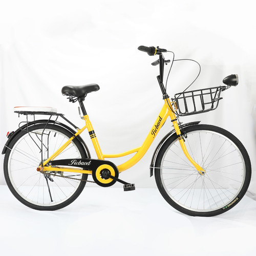 极速24寸大中学生成人轻便v通勤男女小黄车ofo共享单车实心胎自行