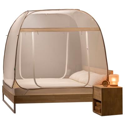 2床防 蒙古包蚊帐折叠无底回形简约F1.2m1.5米1.8 极速新款 免安装