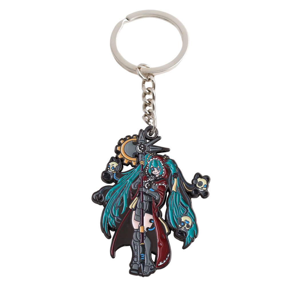 初音未来战锤40k混搭珐琅钥匙扣
