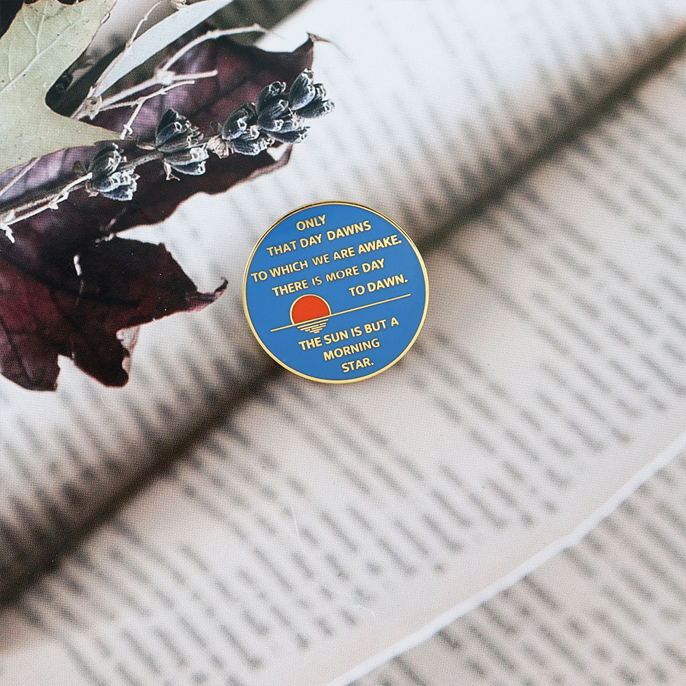 瓦尔登湖经典名著珐琅别针胸针