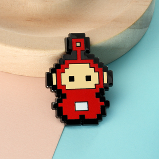 天线宝宝小波像素翻领别针胸针徽章创意配饰小波创意挂件