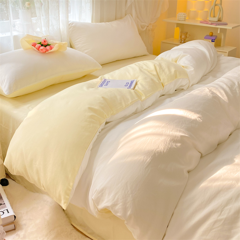 极速A类水e洗棉磨毛床单四件套床上用品冬季非全棉纯棉宿舍被套三