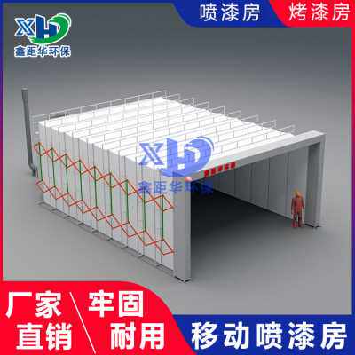 极速爆品动式喷漆房折叠式设动伸备棚汽车家H具废气处Z理环保电缩