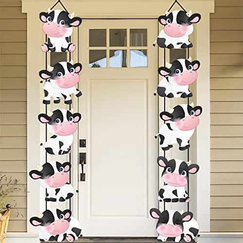 极速Cow Print Birthday Party DecoDrations  Farm Animal Cow?
