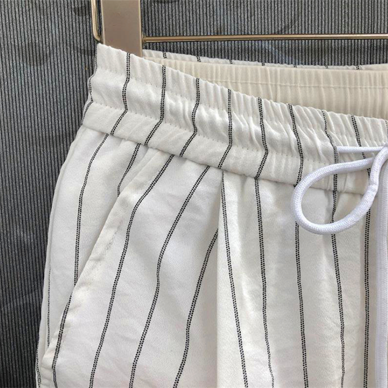 极速Summer Paints Men Stripe Printing Slim Trousers ndy Kore