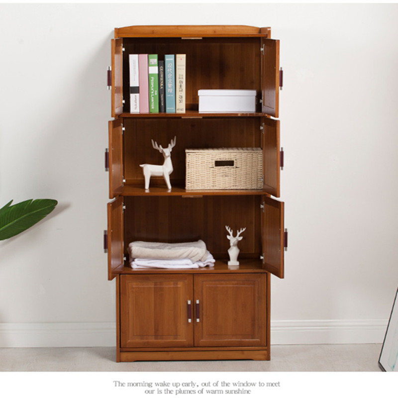 极速全竹加厚双开门收q纳柜家用多层储物柜卧室整理楠竹五斗柜宝