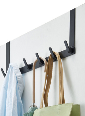 极速5 Hooks Black Hook Behind The DoorI Door-back Clothes Ho