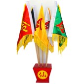 新品 道家令旗五龙旗道士令旗底座旗杆令旗全套五色旗五Y方旗五行