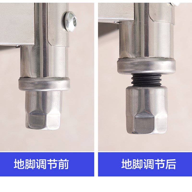 极速304特厚双层三层不s锈钢工作台厨房饭店商用操作台U切菜桌打