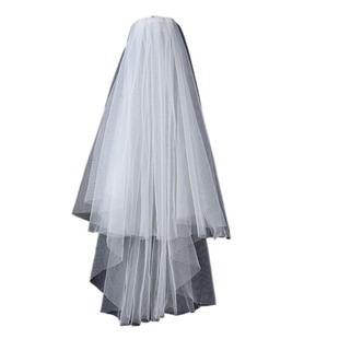 极速头纱长版拍照道具新s娘订婚求婚主婚纱女领证登记生日轻白色