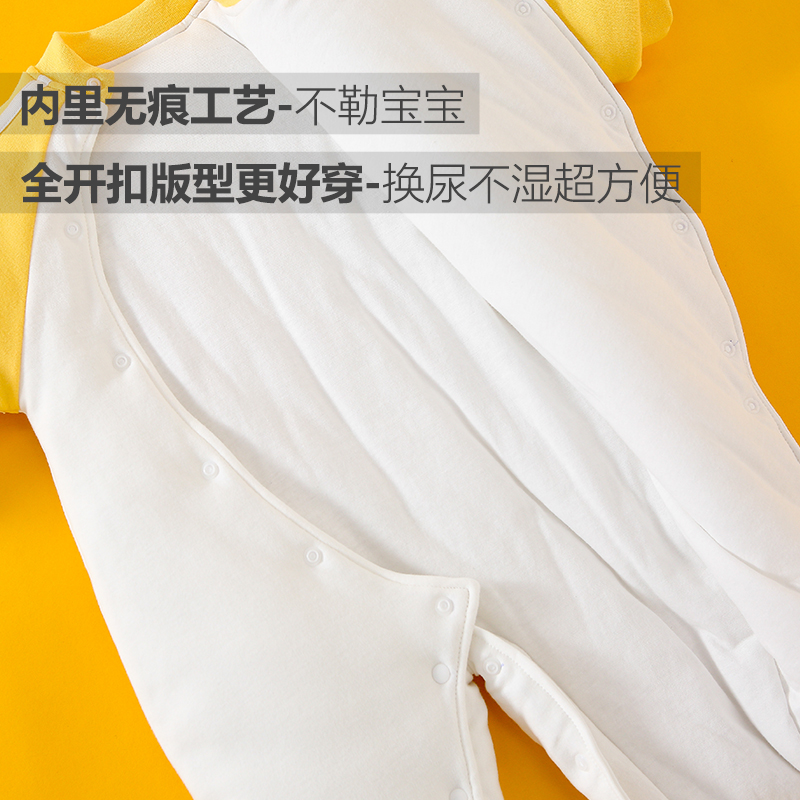 极速新生婴儿连体衣秋冬季保暖棉衣F加厚男宝宝女幼儿外出爬服可