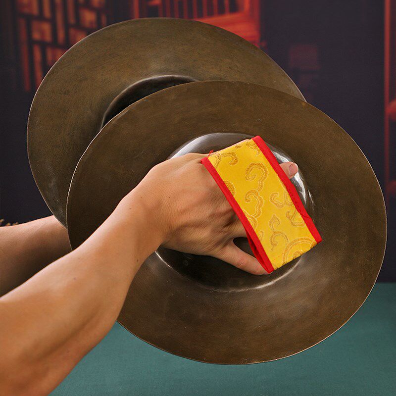 极速尼泊尔手工铜钹m藏传纯铜恰恰拨檫镲擦铙钹佛事法会钹乐器嚓