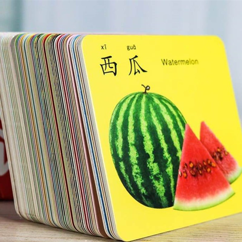 极速学前幼儿认小孩 看图识物贴图 识字卡  小童T大卡片全套学说