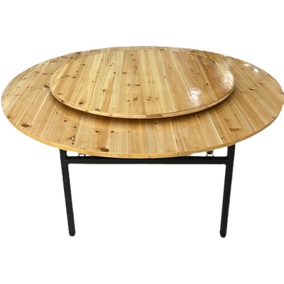 极速饭店2米大圆桌l面15人可折叠台面16人20人家用实木餐桌面板木