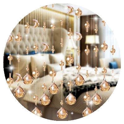 极速月亮水d晶珠帘门帘隔断窗帘成品风水帘子新款 挂帘客厅玄关卧