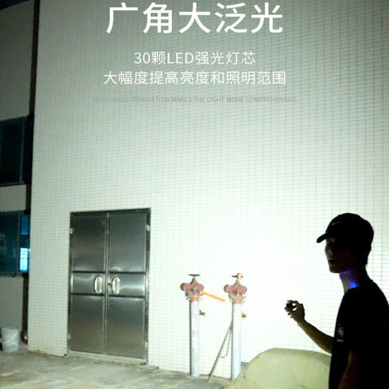 极速强光迷你小手电筒可携式防身钥匙扣多功能可充电露Y营宿舍强