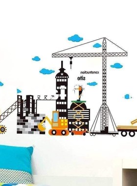极速[1pc] Height Measure Wall Sticker KConstruction Site W