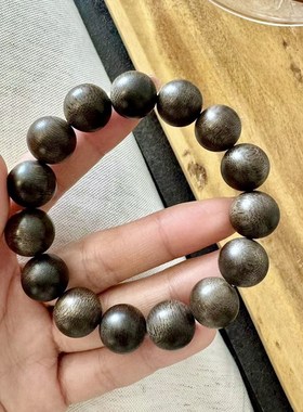 极速白齐楠沉香大颗粒单圈女款手链K 男女款沉香木制手串