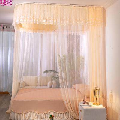 极速现货吊顶f蚊帐U型轨道导轨欧式拉幕式公主宫廷吸顶吊顶蚊帐