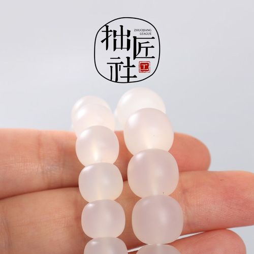 极速原矿南红荔枝冻老型桶珠 保山南红文玩隔珠 Rdiy手串项链配珠