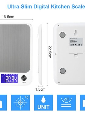 极速10kg/1g Digital Kitchen Food Scale Weight Scales fZor Co