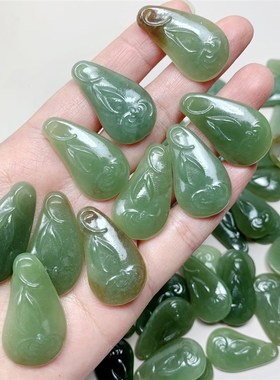 极速天然和田玉一帘幽梦静心吊坠项坠A 33*19*5左右 坠子打吊坠孔