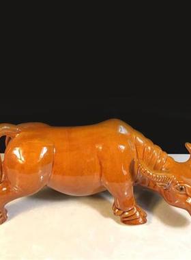 极速低头喝d水牛陶瓷黄牛青牛工艺礼品摆饰阳台厨房补缺角水牛摆