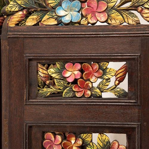 极速东南亚风格家具实木雕刻隔断中式折叠屏风泰T国客厅玄关落地