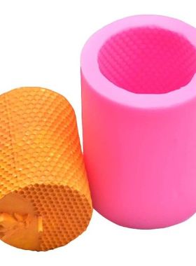 极速Candle Silijcone Mold 3D Bee Honeycomb Beehive Form For