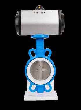 极速专业气动四氟AhT GT对夹式蝶阀D671F16Q DN 50 65 80 125 150