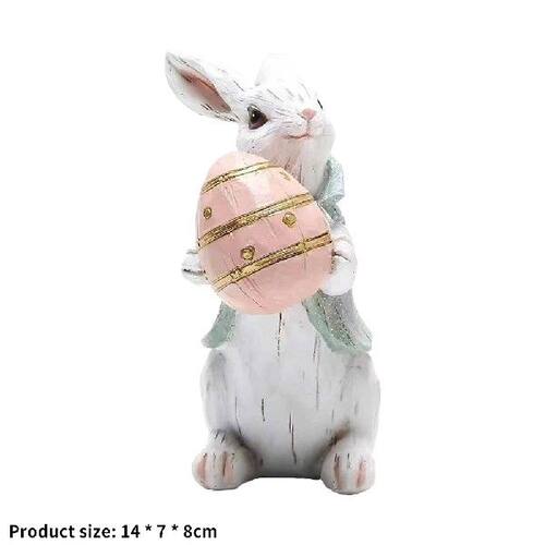 新品Cute Resin Rabbits Bunny DecorationsM Easter Party Home