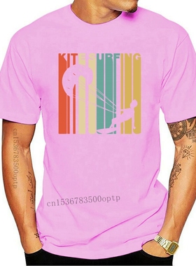 极速Vintage Retro 1970S Style Kite SurfinMg Kite Surfer T-S